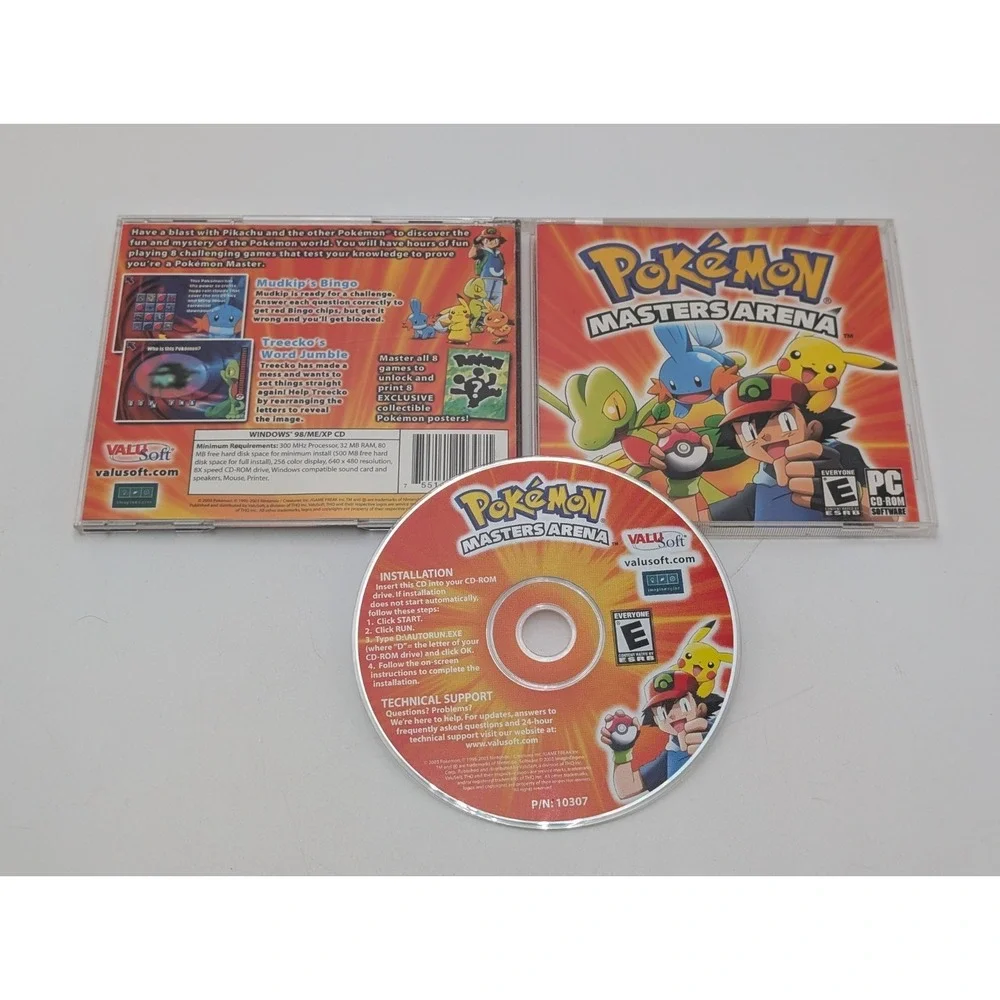 Pokemon:‎ Masters Arena (PC, 2003) CD Rom Vtg Windows